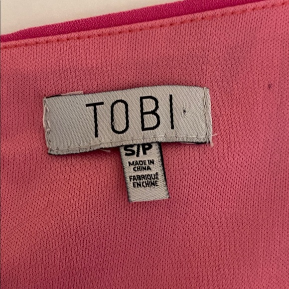 Tobi Pink Cropped Halter Top Size Small - Picture 5 of 9